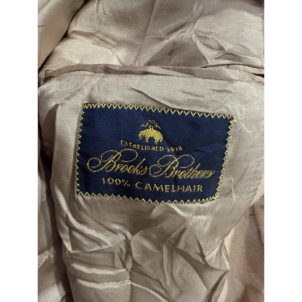 Vintage Brooks‎ Brothers Sport Coat Mens 44R Beige 100% Camelhair USA Blazer